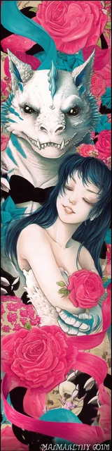 Free dragon bookmark featuring a cheeky dragon